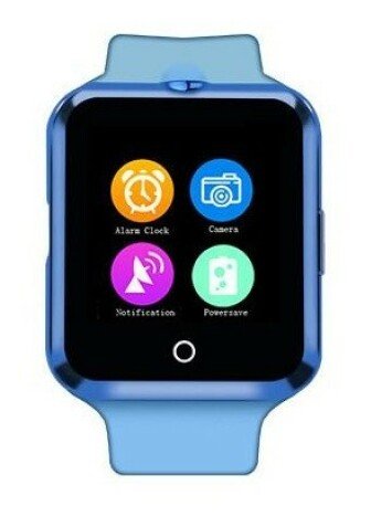 Ceas Smartwatch cu Telefon iUni V88, 1.22 inch, BT, 64MB RAM, 128MB ROM, Albastru + Card MicroSD 4GB